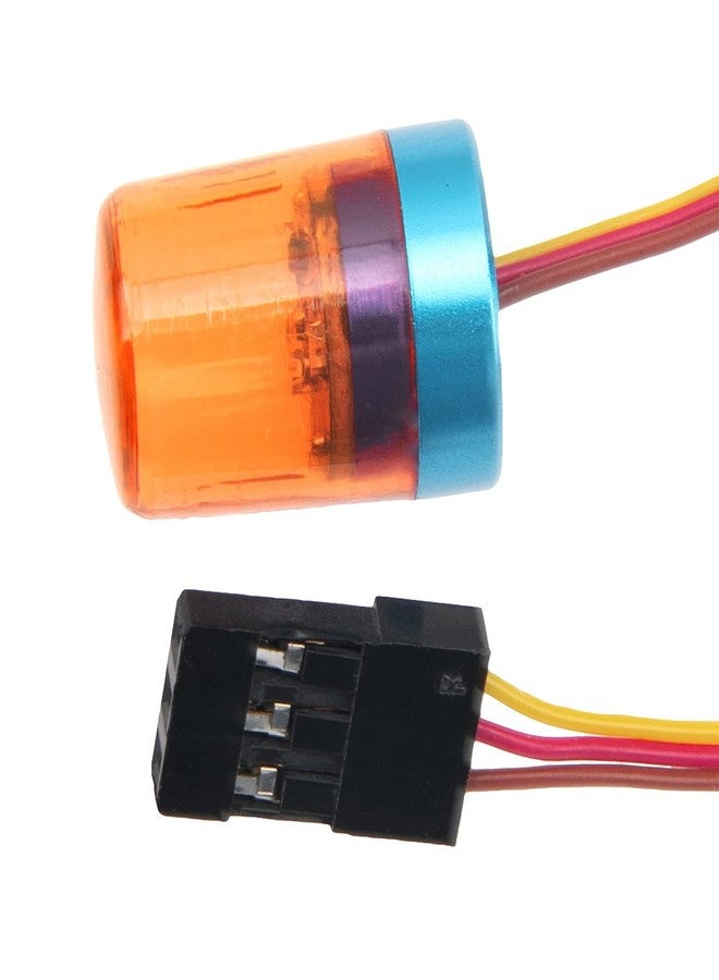 مجموعة مصابيح LED وامضة من KEAcvise (عبوتان) - مصباح إنذار دوار لقطع غيار سيارات التحكم عن بعد، متوافقة مع سيارات الزحف TRX4 وSCX10 بمقياس 1/10، وشاحنات جرارات تامييا بمقياس 1/14 - سيارة التحكم عن بعد برتقالية اللون من Polar Lights - Image 4